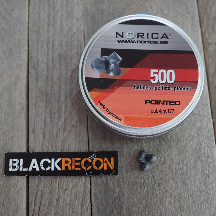 1000 Balines Norica Pointed Calibre 4.5 Mm (.177) - Punta Aerodinámica, Pack De 4 Latas De 250